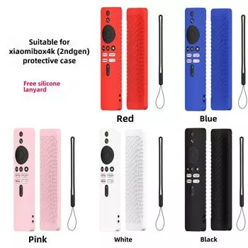 Силиконовый защитный чехол для Xiaomi TV Stick 4K и пульта MiBox 2nd Gen Remote — пыленепроницаемый и устойчивый к падениям. красный