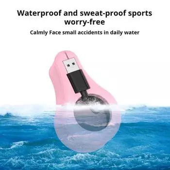 Силиконовый защитный чехол для зарядного устройства с устройством для намотки шнура Устойчивый к царапинам Компактный портативный дизайн Простая установка Чехол для зарядного устройства для Oura Ring Gen 3 синий