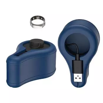 Силиконовый защитный чехол для зарядного устройства с устройством для намотки шнура, смарт-кольцо, чехол для зарядной док-станции для зарядного устройства Oura Ring Gen3 6/7/8/9/10/11/12/13 белый