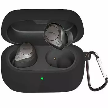 Силиконовый защитный чехол Lamshaw для Jabra Elite 85t с защитой от ударов и царапин, чехол для хранения наушников, совместимый с Jabra чёрный