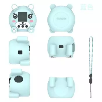 Силиконовый защитный чехол противоударный для интерактивной цифровой игрушки Punirunes (синий)