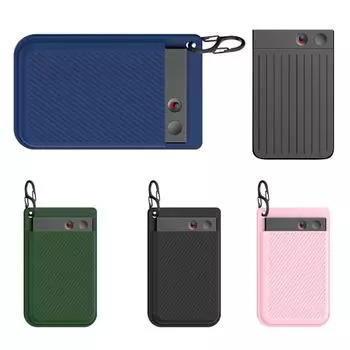 Силиконовый защитный чехол, противоударный, полный защитный корпус, устойчивый к царапинам, с карабином для диктофона PLAUD Note AI чёрный