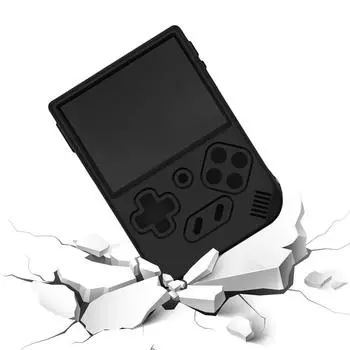 Силиконовый защитный чехол, противоударный защитный чехол с защитным чехлом для шнурка для портативной игровой консоли Anbernic RG35XX Plus бежевый