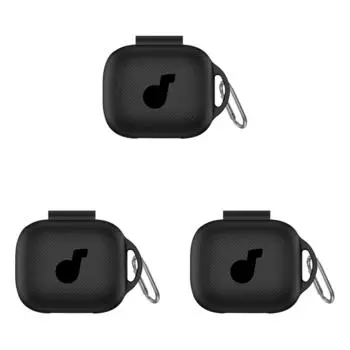 Силиконовый защитный чехол с карабином для Anker Soundcore C30i (черный)