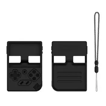 Силиконовый защитный чехол с мягким чехлом-ремешком для Anbernic RG35XX Plus бежевый