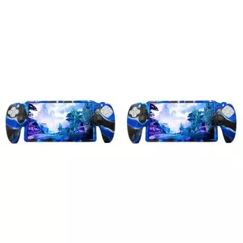 Силиконовый защитный чехол с противоскользящим покрытием для PS5 Portal(Камуфляж Синий) КДЕ