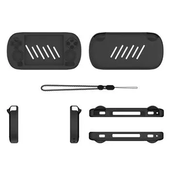 Силиконовый защитный чехол с ремешком против царапин для ANBERNIC RG40XX H(белый)