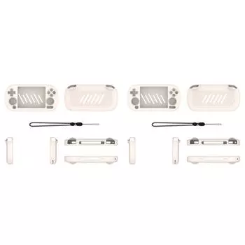 Силиконовый защитный чехол с ремешком против царапин для ANBERNIC RG40XX H(белый)