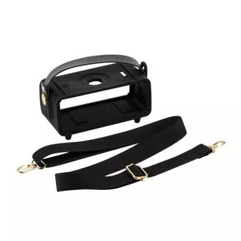 Силиконовый защитный чехол с ручкой из искусственной кожи и плечевым ремнем для портативного BT-динамика Marshall Emberton II, аудио с защитой от царапин чёрный