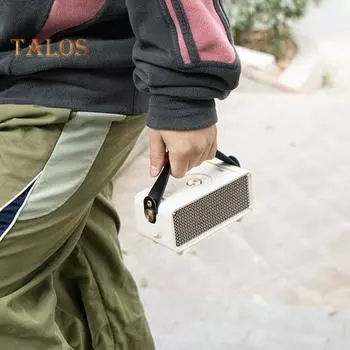 Силиконовый защитный чехол с ручкой из искусственной кожи и плечевым ремнем для портативного BT-динамика Marshall Emberton II, аудио с защитой от царапин бежевый