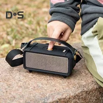 Силиконовый защитный чехол с ручкой из искусственной кожи и плечевым ремнем для портативного BT-динамика Marshall Emberton II, аудио с защитой от царапин чёрный