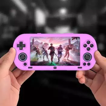 Силиконовый защитный чехол с защитой от царапин и защитным чехлом для шнурка для игровой консоли Trimui Smart Pro чёрный