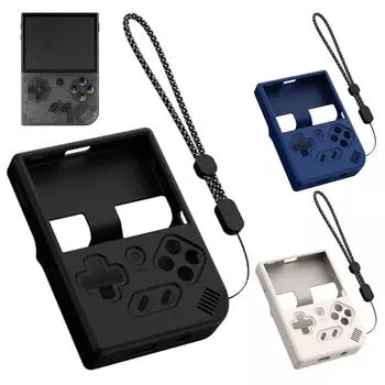 Силиконовый защитный чехол с защитой от царапин, мягкий чехол для Anbernic RG35XX Plus бежевый