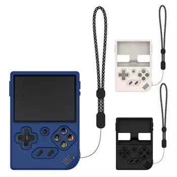 Силиконовый защитный чехол с защитой от царапин для Anbernic RG35XX Plus бежевый