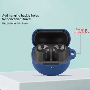 Силиконовый защитный чехол, силиконовый чехол для наушников, силиконовый чехол, длительный срок службы, чехол для наушников SoundPEATS Air5 темно-синий