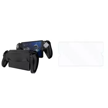 Силиконовый защитный чехол ударопрочный против царапин для PS5 Portal (черный) Жарко