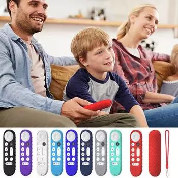 Силиконовый защитный чехол, ударопрочный, точный вырез, простая установка, пульт дистанционного управления, силиконовый чехол для Google TV Streamer темно-синий