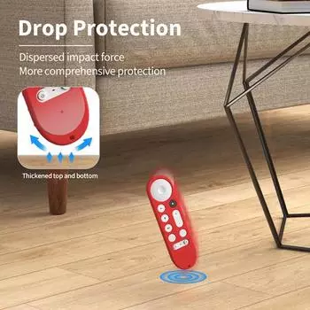 Силиконовый защитный чехол, ударопрочный, точный вырез, простая установка, пульт дистанционного управления, силиконовый чехол для Google TV Streamer темно-синий