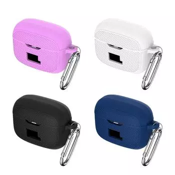 Силиконовый защитный чехол, универсальный портативный чехол-держатель для наушников с крючком, водонепроницаемый, устойчивый к царапинам для JBL Tune 230NC TWS чёрный