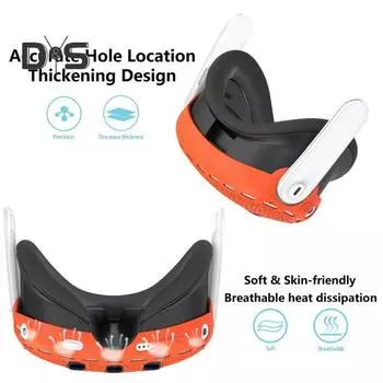 Силиконовый защитный чехол VR Shell, устойчивый к царапинам, ударопрочный, простая установка, защитный чехол для Meta Quest 3 белый