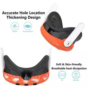 Силиконовый защитный чехол VR Shell, устойчивый к царапинам, ударопрочный, простая установка, защитный чехол для Meta Quest 3 белый