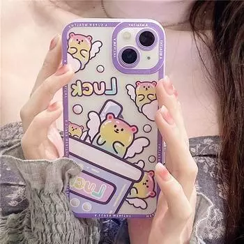 Силиконовый защитный чехол Zhitai Cartoon для iPhone 12/13/14/15 Pro iPhone 15