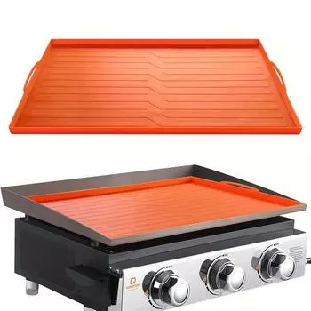 Силиконовый защитный коврик для гриля для 36 дюймов Blackstone, сверхмощный многоразовый пищевой гриль-барбекю, верхняя крышка с ручкой-ремешком, защитная сковорода серый