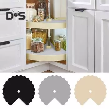 Силиконовый Защитный коврик для полок Lazy Susan, нескользящий термозащитный коврик для двухъярусного органайзера Lazy Susan серый