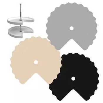 Силиконовый Защитный коврик для полок Lazy Susan, нескользящий термозащитный коврик для двухъярусного органайзера Lazy Susan серый