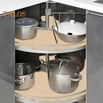 Силиконовый Защитный коврик для полок Lazy Susan, нескользящий термозащитный коврик для двухъярусного органайзера Lazy Susan серый