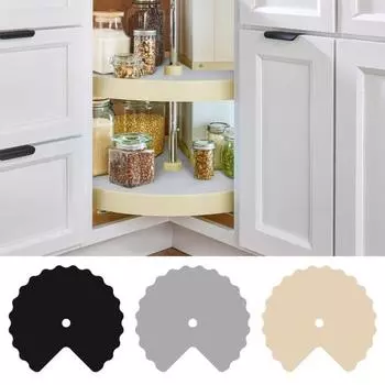 Силиконовый Защитный коврик для полок Lazy Susan, нескользящий термозащитный коврик для двухъярусного органайзера Lazy Susan серый