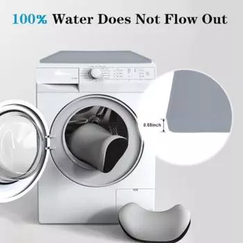 Силиконовый защитный коврик для стиральной машины, водонепроницаемый, нескользящий, пылезащитный чехол для стиральной машины и сушилки, прачечная 60cm чёрный