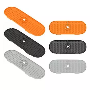 Силиконовый защитный коврик для защиты от брызг смесителя для раковины многоразовый для кухонной раковины 37cm