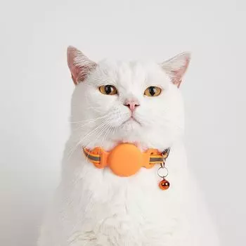 Силиконовый защитный ошейник для домашних животных с GPS-навигатором, водонепроницаемый ошейник для отслеживания кошек, для улицы красный