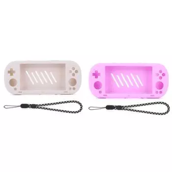 Силиконовый защитный противоударный чехол для игровой консоли Trimui Smart Pro(бежевый)