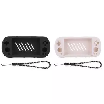 Силиконовый защитный противоударный чехол для игровой консоли Trimui Smart Pro (черный)