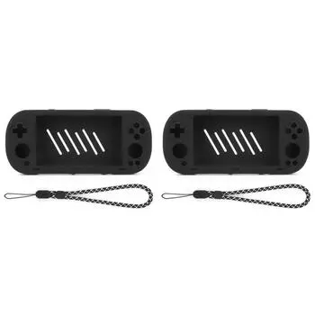 Силиконовый защитный противоударный чехол для игровой консоли Trimui Smart Pro (черный) он