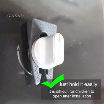 Силиконовый зажим для блокировки ручки газовой плиты, универсальный защитный чехол для ручки переключателя микроволновой печи, защитный зажим для ручки духовки, защищающий от детей серый