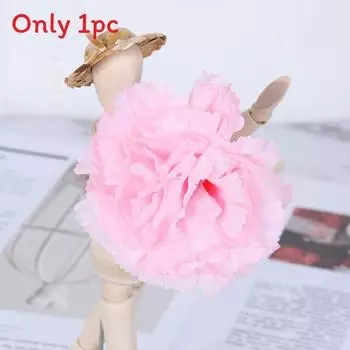 Silk Artificial Carnation Flower For Home Staging Wedding Party Photography Prop Light Pink