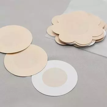 Шелковые Невидимые Наклейки на Соски - Ультратонкие, Дышащие, Защищающие от Выпирания, Одноразовые Накладки для Груди One Size