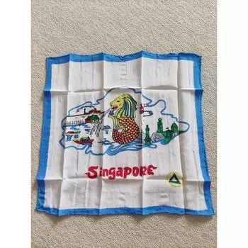 Silk Crepe De Chine Cute Animal Print Handkerchief Mulberry Silk Multiple Colors Pocket Square Portable Small Handkerchief Square Scarf Blue