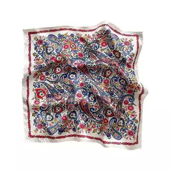 Silk Scarf Lightweight And Breathable For Women Scarf Square Scarf Women Neck Scarf Bandana Fashion White Fragmented cashew s fragmented cashew s