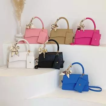 Silk Scarves Are Simple And Casual, Popular, Foreign-Style Contrasting Colors, Autumn Fashion, Portable Messenger, Shoulder Small Square Bag. розы красного