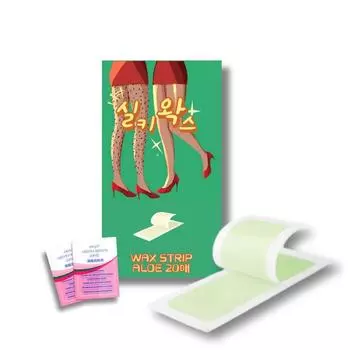 Silky wax hair removal pad, aloe wax strips, 20 sheets, 1 piece