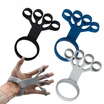 Силовая тренировка. Усилители для хвата. Растяжитель для пальцев. Упражнение для предплечья. Тренажер для силового хвата. Расширитель для пальцев. 8.8lb/4kg синий