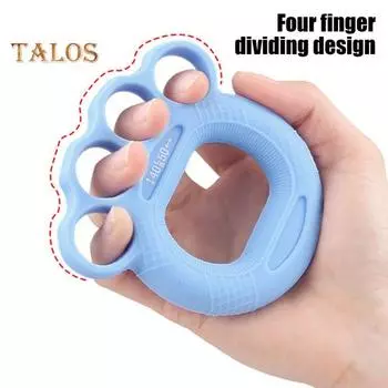 Силовое тренировочное кольцо с силиконовой рукояткой, противоскользящее кольцо для тренировки пальцев предплечья, портативное оборудование для реабилитации рук розы красного