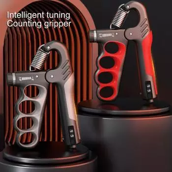 Силовой тренажер с ручным захватом, механический счетный тренажер 5–100 кг, регулируемый для мужчин и женщин, тренажер для предплечий, укрепитель мышц, разработчик, оборудование для фитнеса серый