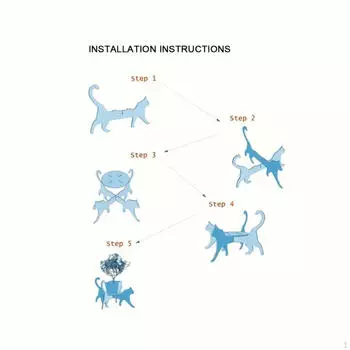 Силуэт кошки Подставка для растений Дисплейная стойка Спальня В помещении На улице Дом Подставка для горшка Подставка для цветов