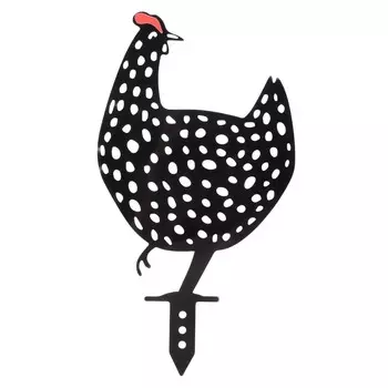 Силуэт петуха Водонепроницаемый акриловый цветной выдолбленный богатые детали Черный петух колышек для