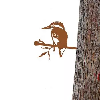 Силуэт птицы из железа — добавьте очарования с помощью этого стильного украшения для сада и двора. Деревянный кол для дизайна наружного ограждения бежевый